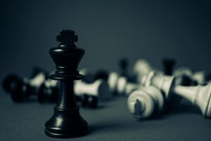 king Gary K Burns A game of chess. The black king still standing. Are you the winnder you want to be?