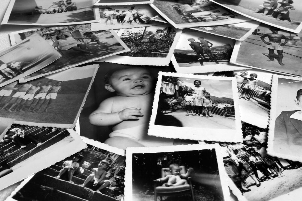 Black and white photos of the past. We can hold on to the memories, and plan for a better future.