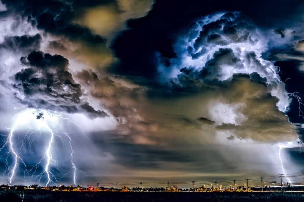 A thunderstorm, with lightening across the sky. Is this how anxiety feels? Or does the solution feel worse?