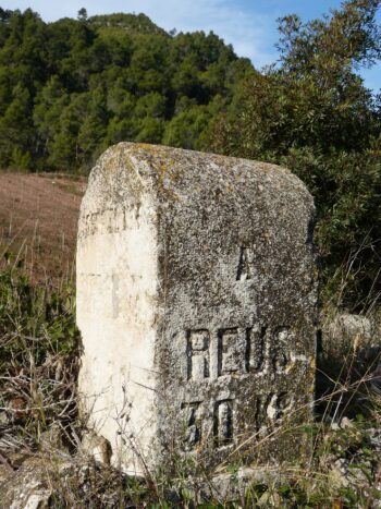 A stone marker, a milestone, showing the distance and how far you have come.