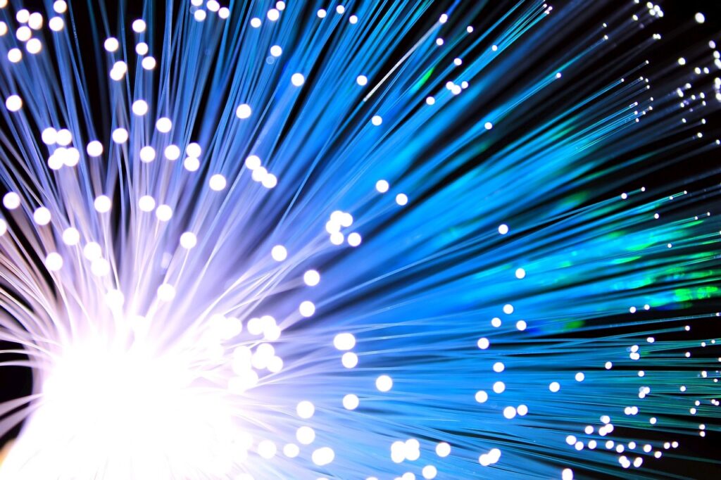 Fibre optic cables, shining brightly. Just think of all the connections you can make.
