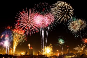 Fireworks lighting up the sky. What are you celebrating?