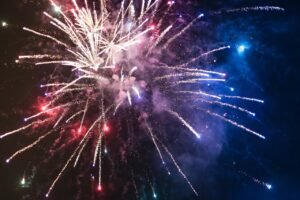 Fireworks lighting up the sky, a celebration. What are you celebrating?